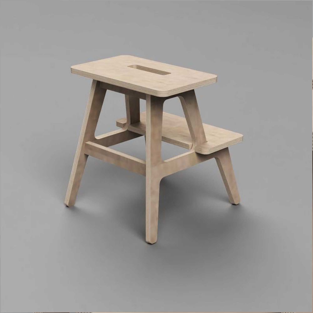 Step stool "CPT3001-47" colour: Natural slika 4