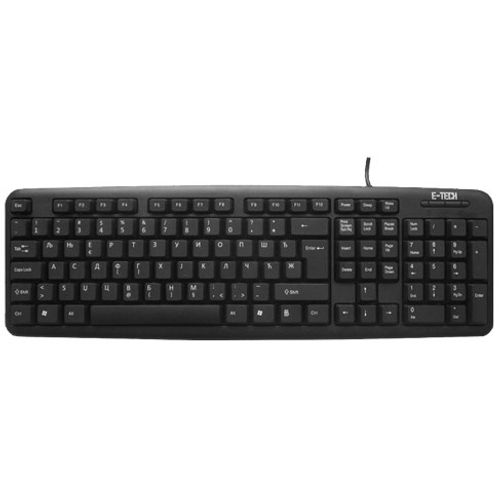 Tastatura USB ETECH E-5050 YU Black (CYR) slika 1