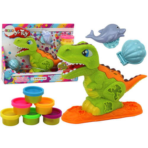 Set tijesta za dinosaure - 6 boja - Kalupi za delfine slika 1