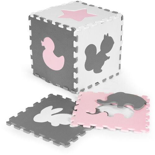 Ecotoys edukativna puzzle podloga za igru crno-bijelo-roza 36kom. slika 5