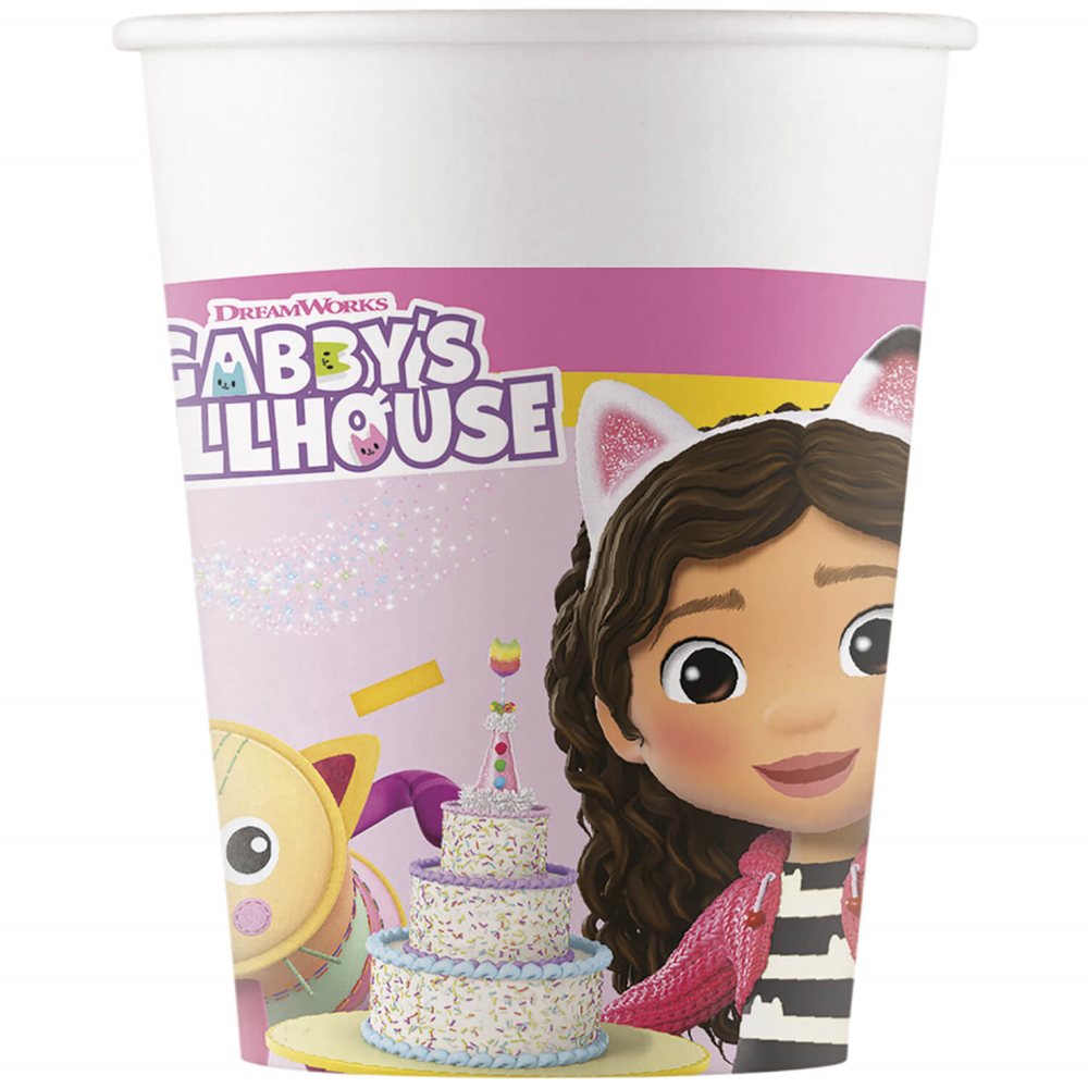 Papirne čaše Gabby's Dollhouse 200ml, 8 komada slika 1