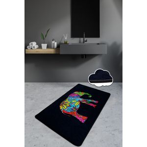 Olifant - Black (80 x 100) Multicolor Bathmat