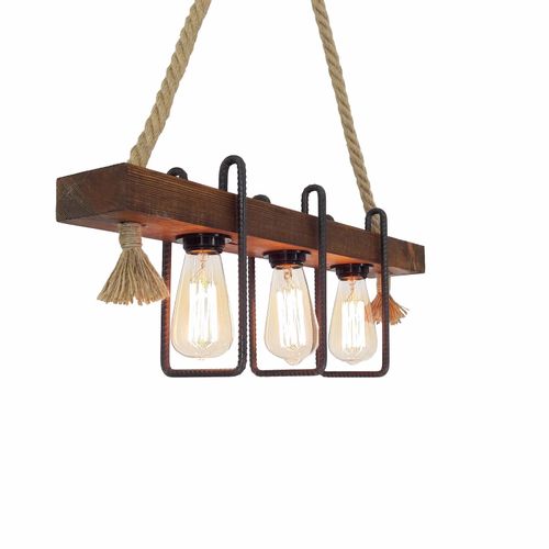 Demir Kütük 2 Walnut Chandelier slika 5