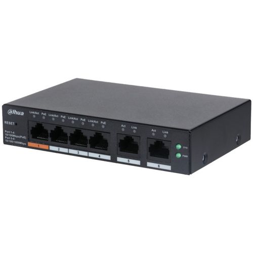 Dahua CS4006-4ET-60  SMART UPRAVLJIVI LAYER 2 POE 4-PORTNI SWITCH SA 2 UPLINK-A slika 2