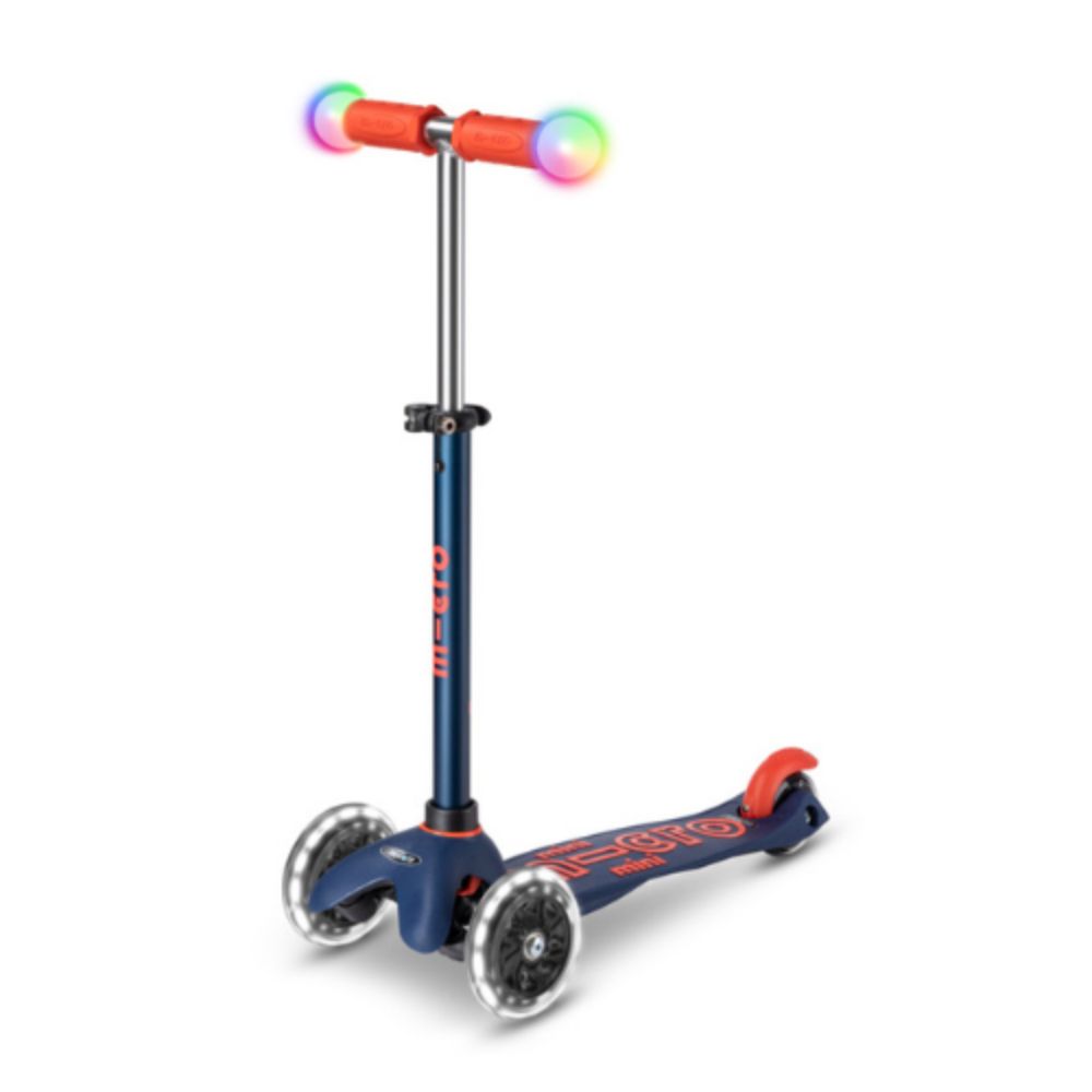 Micro Romobil Mini Deluxe Magic LED, Navy Blue slika 1