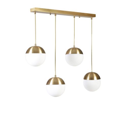 Küre 4 Lü Sıralı Eskitme Beyaz Camlı Sarkıt Gold
White Chandelier slika 2