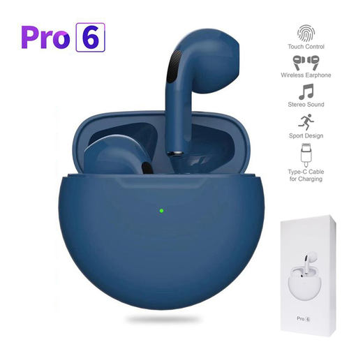 Bluetooth slusalice Airpods Pro6 plave HQ slika 1