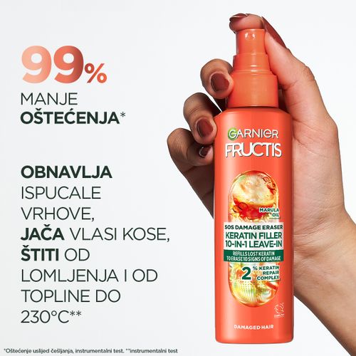 Garnier Fructis serum u spreju za oštećenu kosu 150ml slika 3