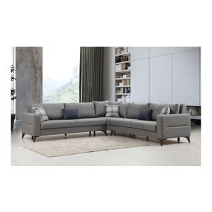 Kristal 3+Corner+3 - Dark Grey Dark Grey Corner Sofa-Bed