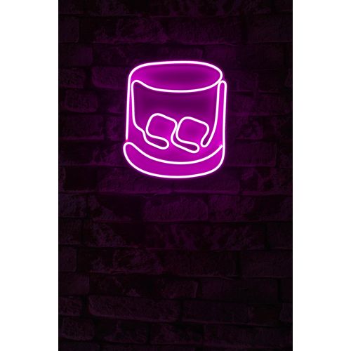 Wallity Ukrasna plastična LED rasvjeta, Whiskey Old Fashioned - Pink slika 10