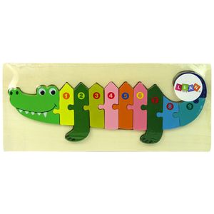 Set drvenih slagalica krokodil brojevi