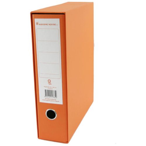 Registrator s kutijom A4, 8 cm, Nano, narančasti slika 1