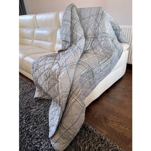 Prekrivač 190x190cm mikrofiber Grey slika 1