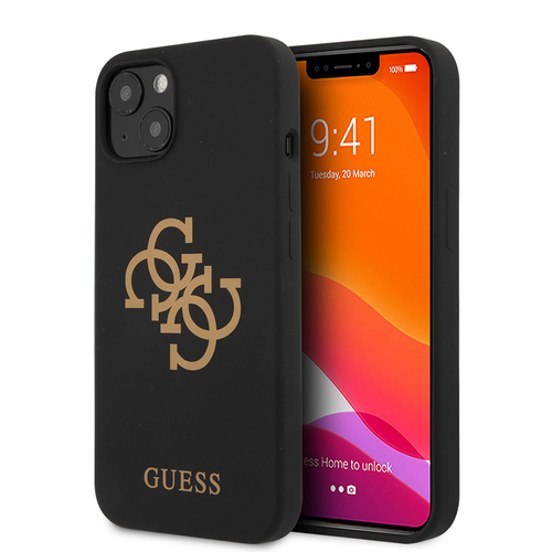 Maska Guess Hc Silicone za iPhone 13 6.1 crna (GUHCP13MLS4GGBK) slika 1