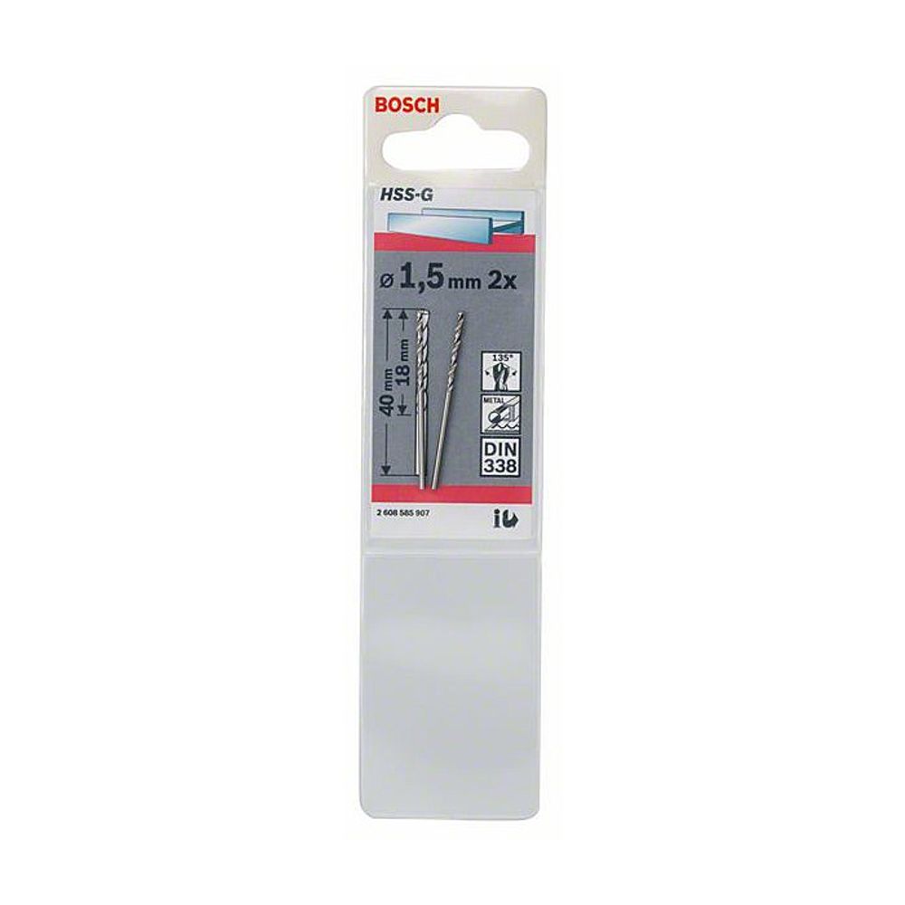 BOSCH Burgija HSS-G 1.5 mm - 2 kom.  slika 2