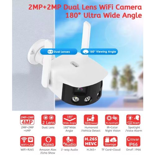 CAM-IP4MP-N4D2J GMB kamera 4 mpix microSD iCSee xmeye pro app Two-way voice, wide 180, ip66 32:9pano slika 3