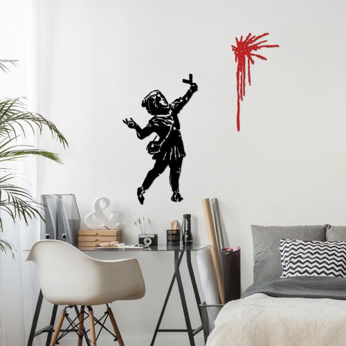 Wallity Metalna zidna dekoracija Banksy Metal 09 slika 2