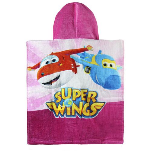 Ružičasti Pončo Ručnik s Kapuljačom Super Wings slika 2