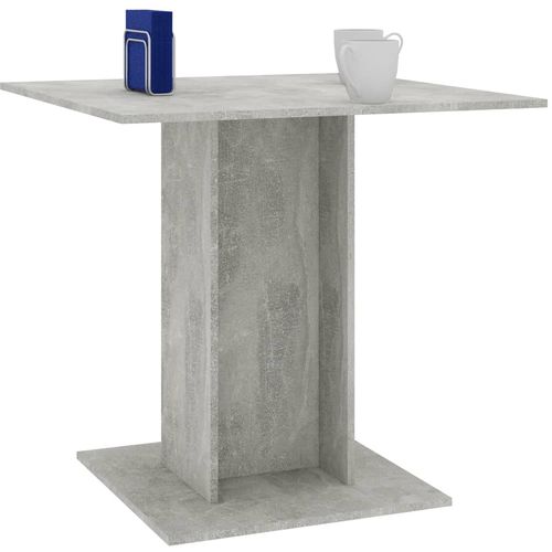 Blagovaonski stol siva boja betona 80 x 80 x 75 cm od iverice slika 17