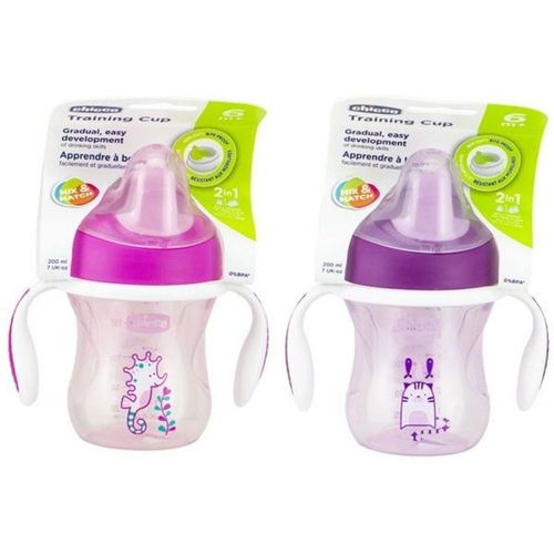 Chicco Čaša TRAINING 6m+ 200ml, Pink slika 1