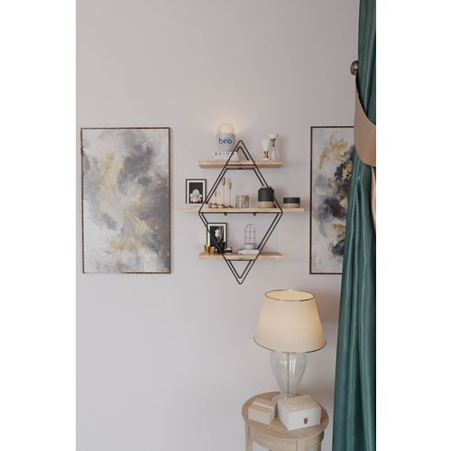 Prizma Raf, Büyük Boy Salon Tipi 2 Gold
Black Wall Shelf slika 5