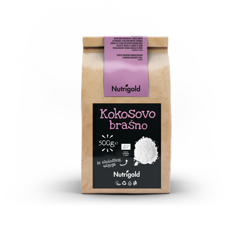 Nutrigold Kokosovo brašno - Organsko bez glutena 500g  slika 1