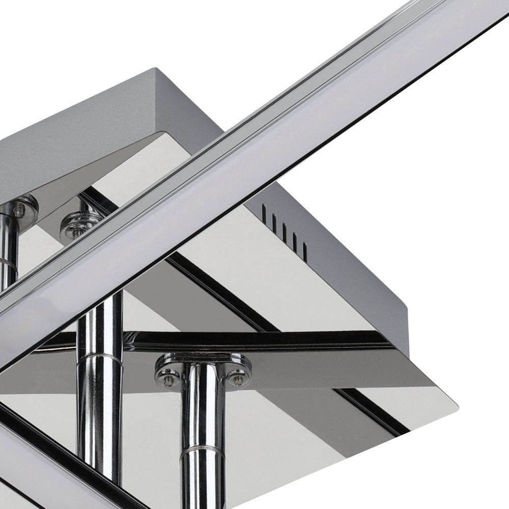 Eglo Lasana 1 Stropna LED Lampa, 18W, Promjer 500mm, Aluminij/Krom, Bijela slika 4