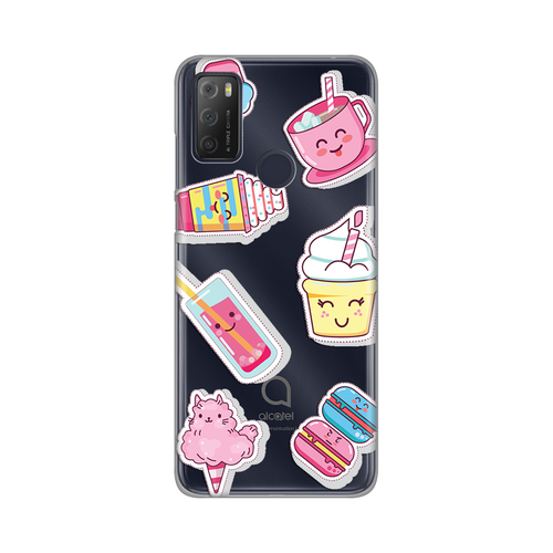 Torbica Silikonska Print Skin za Alcatel 1S 2021/3L 2021/A1 Alpha 21 Ice cream slika 1