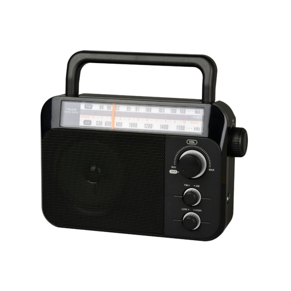 Dartel radio FM, AM, analogni, AC ili klasične baterije, crni RD-18 slika 2