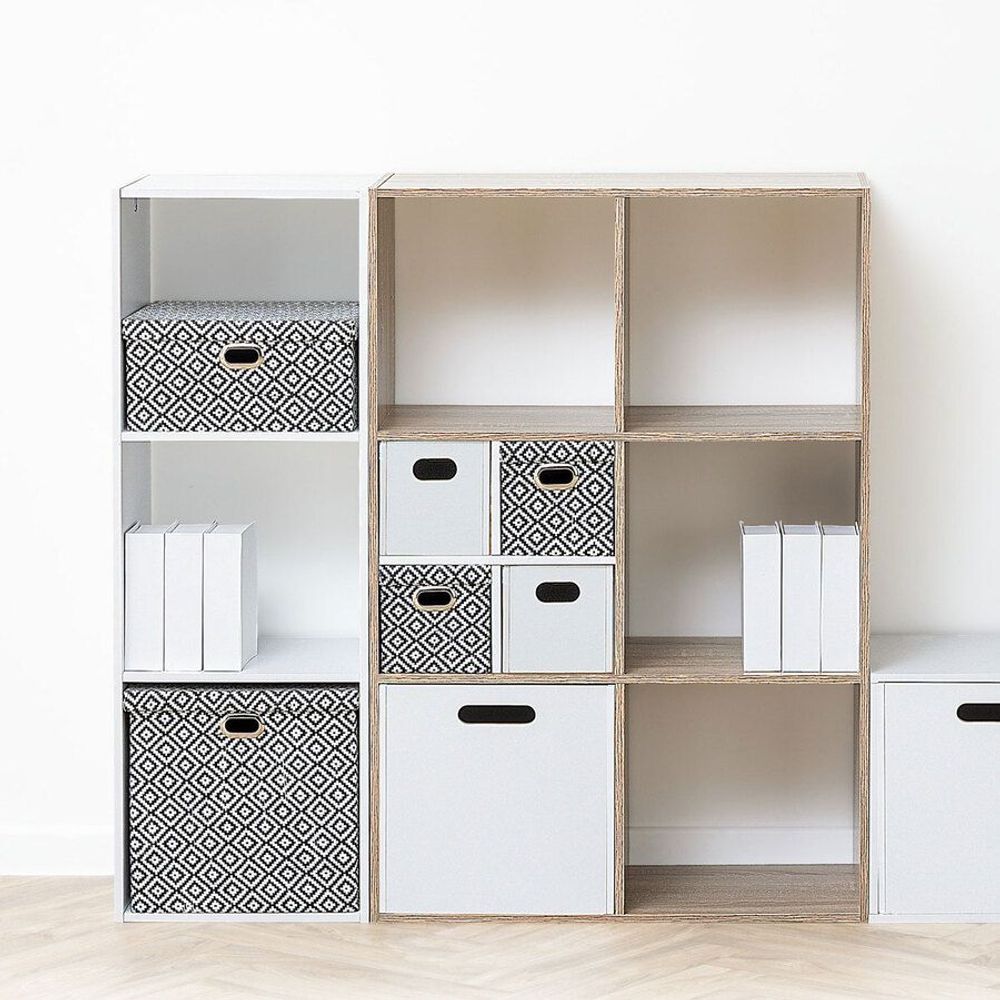 Five polica 1 otvor 34.5x32x34.5cm furnir bijela slika 7