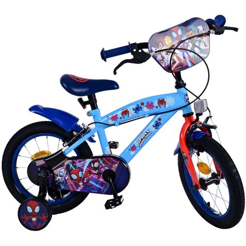 Dječji bicikl Volare Spidey Kids 14" plavi s dvije ručne kočnice slika 2