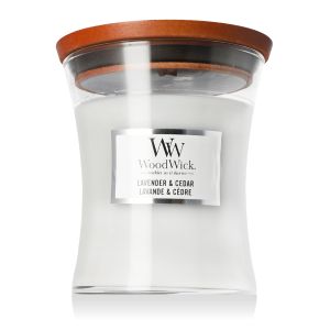 WoodWick Medium Hourglass Candles Scented Candle Lavender &amp; Cedar 275 g