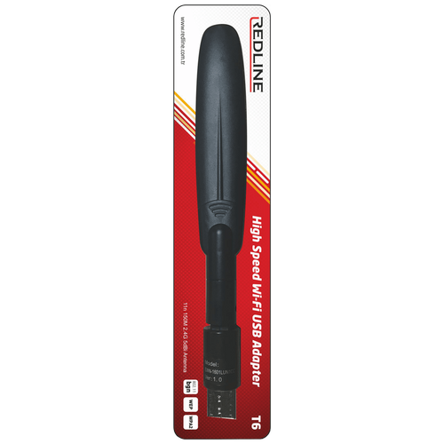 REDLINE Wi-Fi mrežna kartica, USB, 2.4 GHz, 5 dB, 150 Mbps, RTL8188 - T6 WiFi antenna slika 1