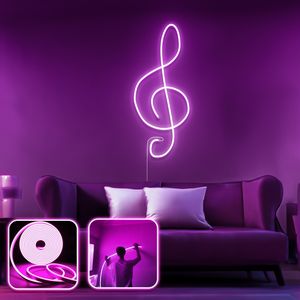 Music - Medium - Pink Pink Decorative Wall Led Lighting