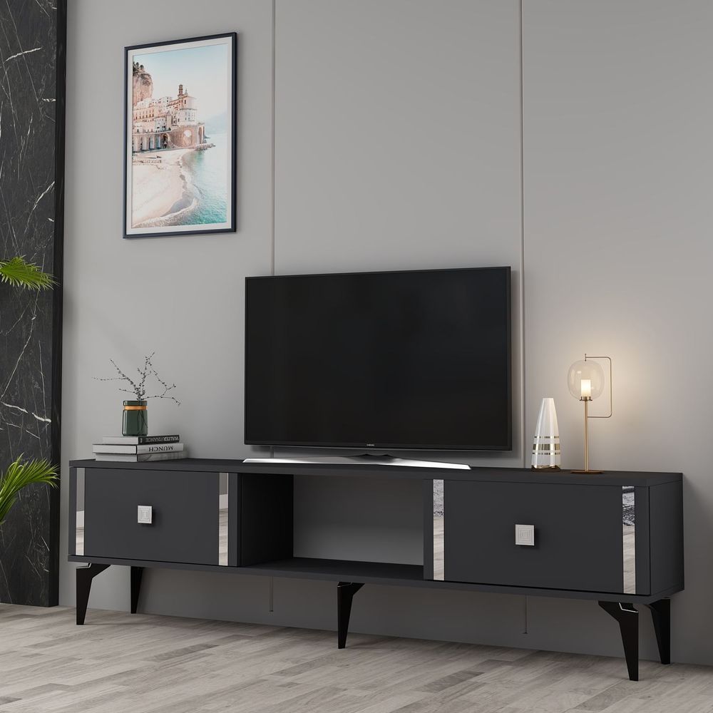TV Stalak Doruk - Antracit i Srebrna slika 2