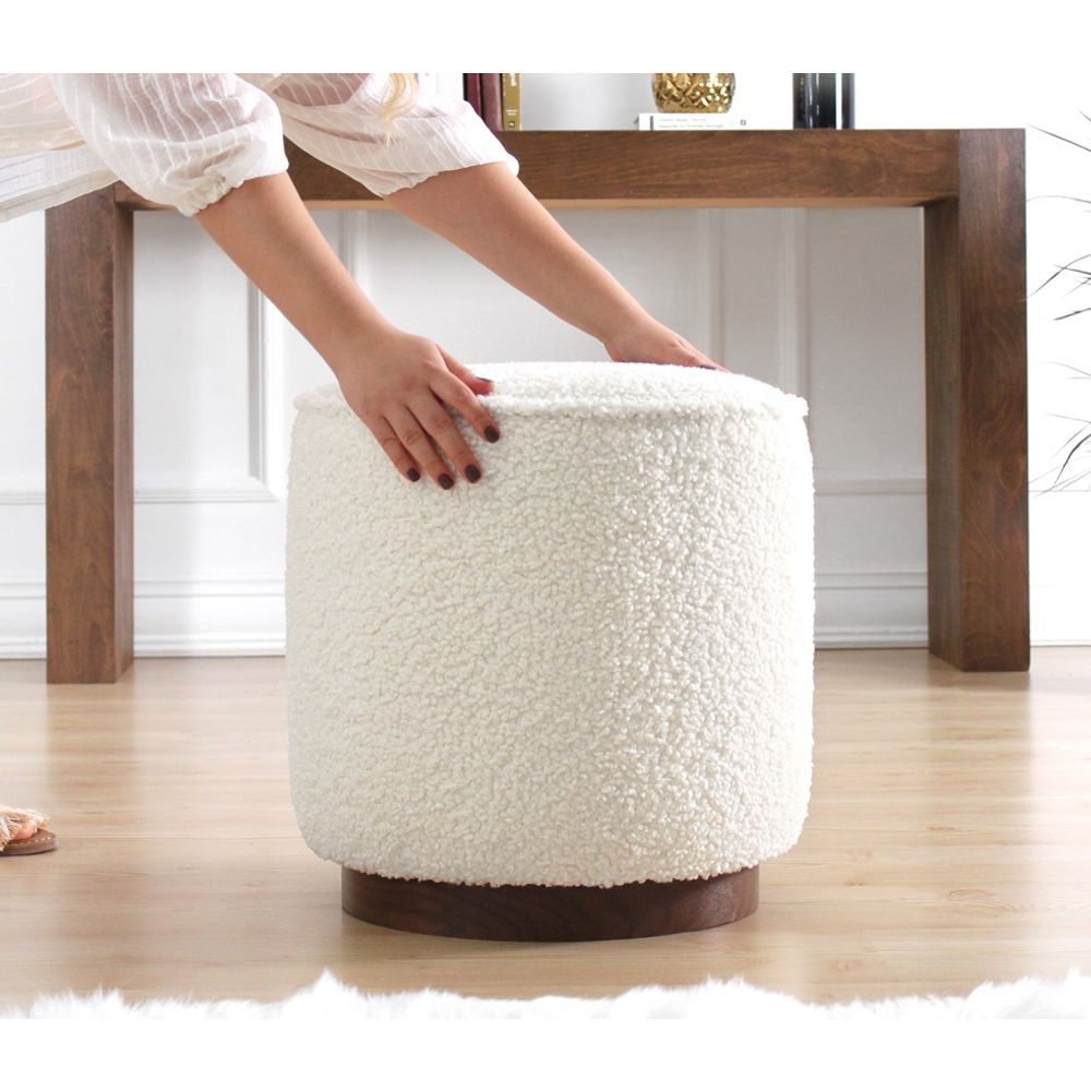 Pouffe Hellin - Bijela boja slika 3
