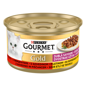 GOURMET GOLD Duo Govedina i piletina, 85 g