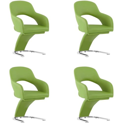 Blagovaonske stolice od umjetne kože 4 kom zelene slika 26