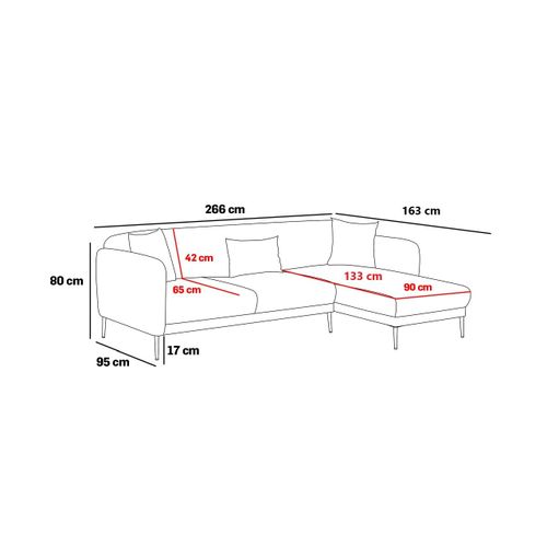 Atelier Del Sofa Kutna garnitura na razvlačenje, Krem Zlato, Simena Right - Cream slika 14