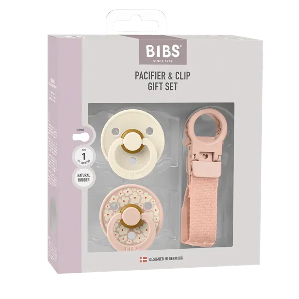 Bibs Poklon set - Dude varalice 0-6mj + Traka za dudu, Blush slika 1