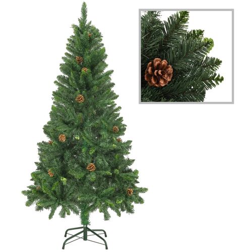 Umjetno božićno drvce sa šiškama zeleno 150 cm slika 22