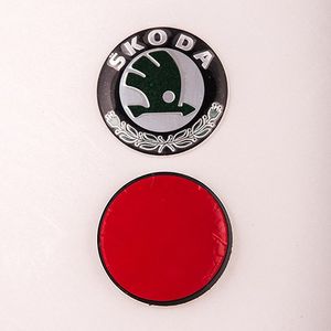 Plastična oznaka Škoda - Zelena, Fi88mm