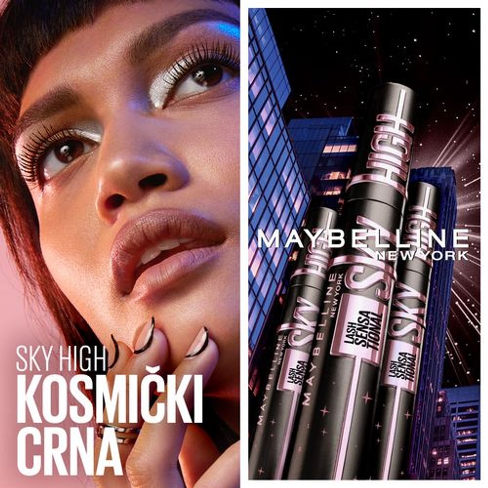 Maybelline New York Maskara Lash Sensational Sky High Cosmic Black slika 4