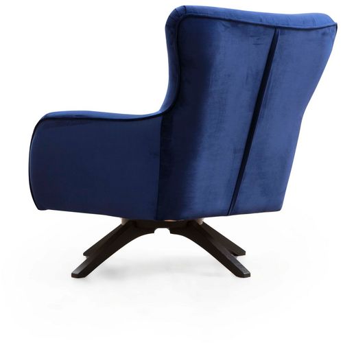 Atelier Del Sofa Arredo v2 - Mornarsko plava fotelja sa naslonom za ruke slika 2