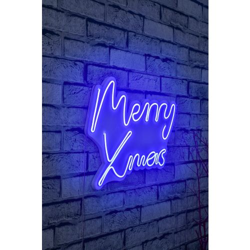 Wallity Ukrasna plastična LED rasvjeta, Merry Christmas - Blue slika 10