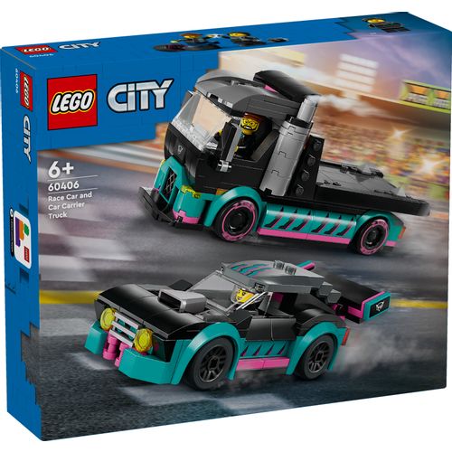 LEGO® CITY 60406 Trkaći auto i kamion za prijevoz automobila slika 6