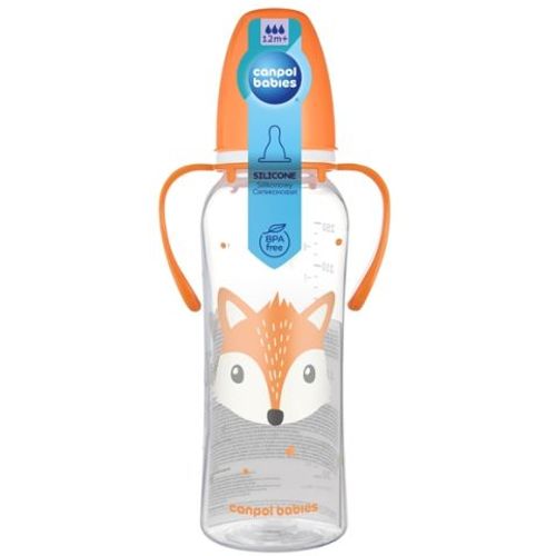 Canpol Babies Flašica Cute Animals Sa Ručkama 250Ml (11/845) - Orange slika 3