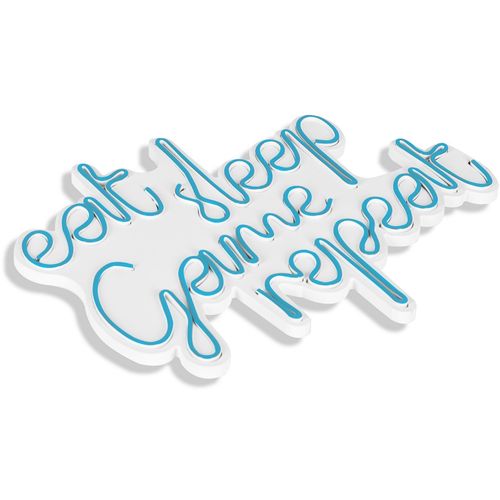 Wallity Zidna dekoracije svijetleća EAT, eat sleep game repeat - Blue slika 9