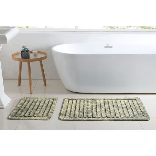 Cottonkt 000204 Green Bathmat Set (2 Pieces) slika 1
