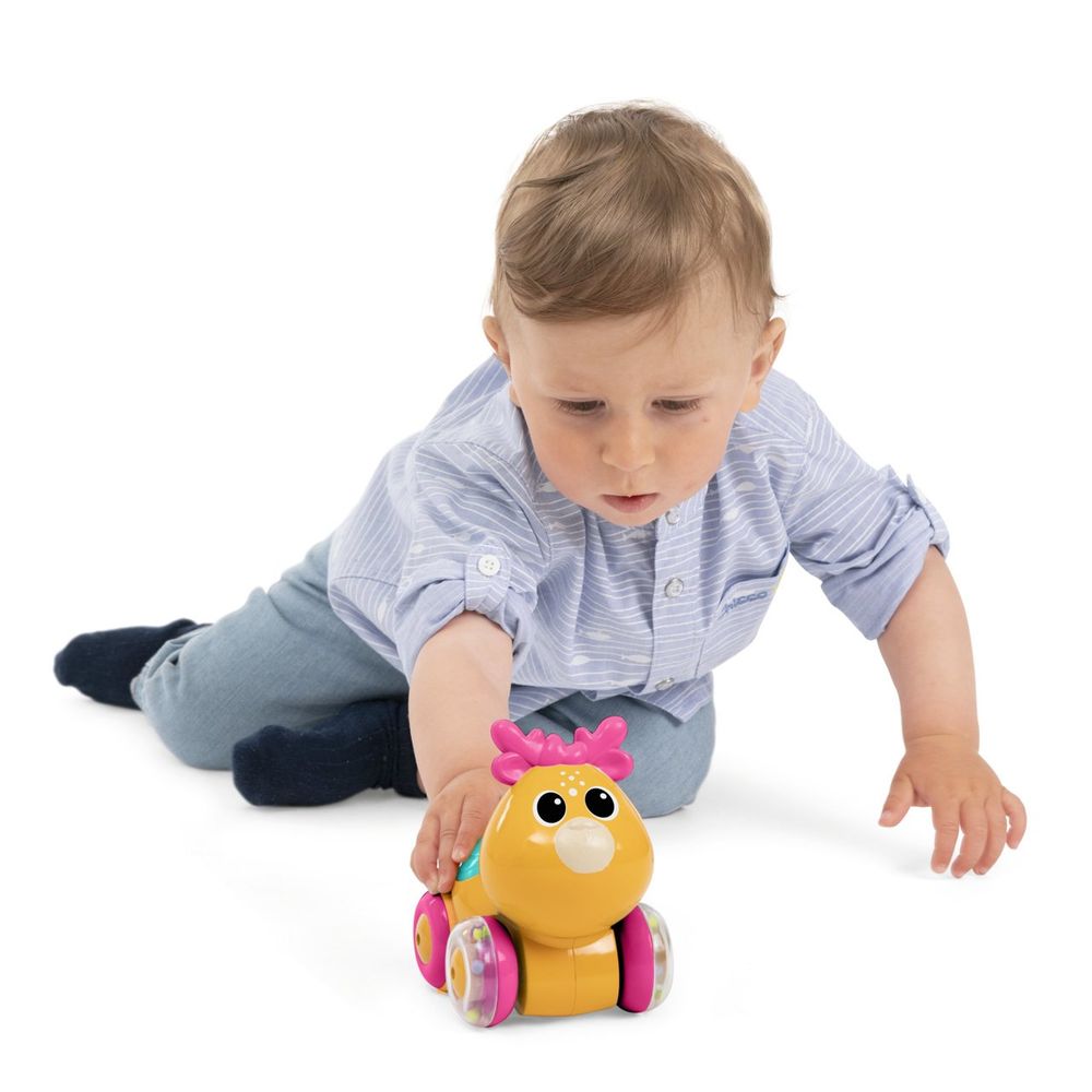 Chicco Muzička igračka na potez sa točkićima Sprint & Go Fawn slika 4